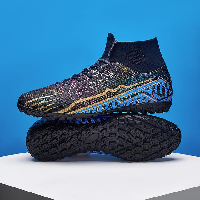 Мужские футбольные бутсы из искусственной травы с длинными шипами, спортивные кроссовки на открытом воздухе для футбола, оригинальные футбольные бутсы для футзала для детей