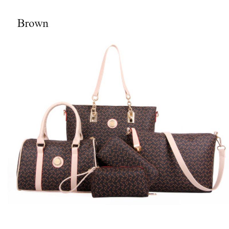 Роскошная роскошная сумка через плечо, дизайнерская кожаная сумка, модный кошелек, женская сумка через плечо, набор из 5 предметов