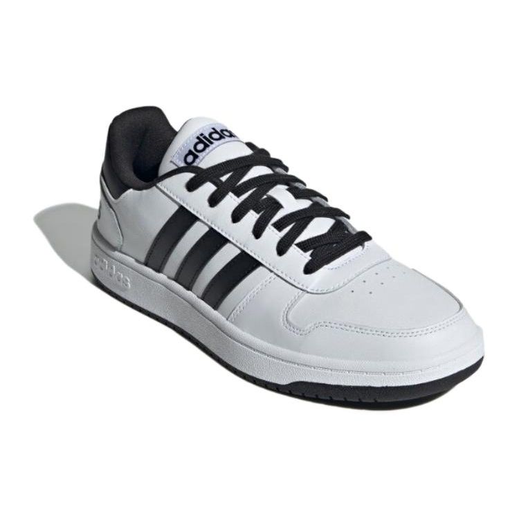 adidas Neo Hoops 2.0 Синтетическая кожа Универсальные Нескользящие Прочные Низкие Повседневные Кроссовки Унисекс Белый Черный JI2759