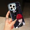 Чехол для мобильного телефона Death Note Kira Light Jelly Двухслойный Светло-голубой для iPhone 17 16 15 14 13 12 11 Air Pro Max Plus