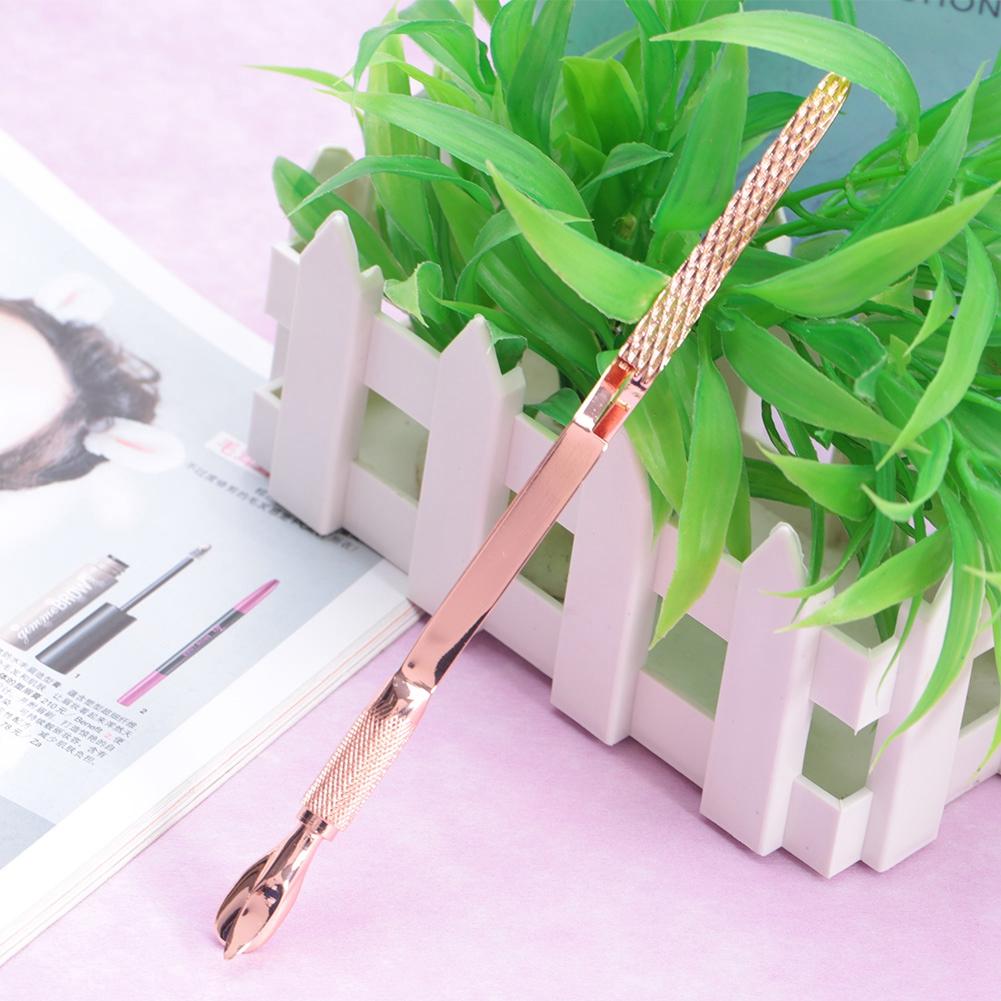 Nail Shaping Nail Glue Removal Clamp Stainless Steel Clip Nail Art Tool (Rose Gold)