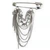 Individualized Exquisite Chain Light Luxury Temperament Pin Fashion Men and Women's Suit Coat Vintage Accessories Brooch