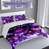 3pcs Custom Name Prince Purple Rain Bedding Set,Includes 1 Duvet Cover and 2 Pillowcases,All-season Bedroom Decor