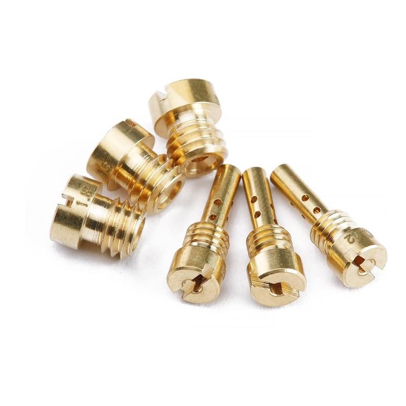 6Pcs Motorcycle Carburetor Jet Including Main Jets & Pilot Jets for Harley Softail 1988-2017 Fit Dyna Touring 1988-2016