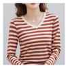 NaVaVa Men S Simple STripe V Neck Long SleeVe T ShirT nT1429