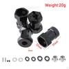 4 Pieces Wheel Extenders Aluminum 5mm Bore Replacement with Axle Pins for 1/10 RC Crawler Accessory