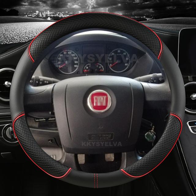 Кожаный чехол на руль автомобиля из микрофибры для Fiat Ducato Peugeot Boxer Citroen Jumper реле Ram ProMaster автоаксессуары