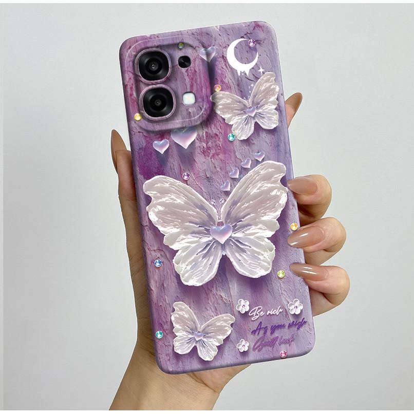 Новый Чехол Для Oppo A6 Pro 5G 4G CPH2781 CPH2799 Чехол Эстетичный Красивый Бабочки Цветы Мягкий Силикон Ударопрочный Задняя Крышка