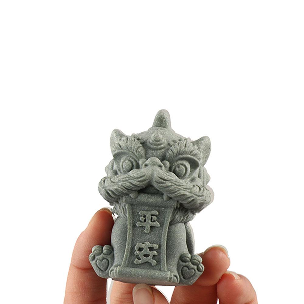 Искусственный камень Статуэтка Льва Пробуждение Арт-объект Лев Талисман Статуя Настольная