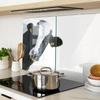 Set of Tempered Glass Kitchen Boards with Cow Graphics 2x40x52 cm