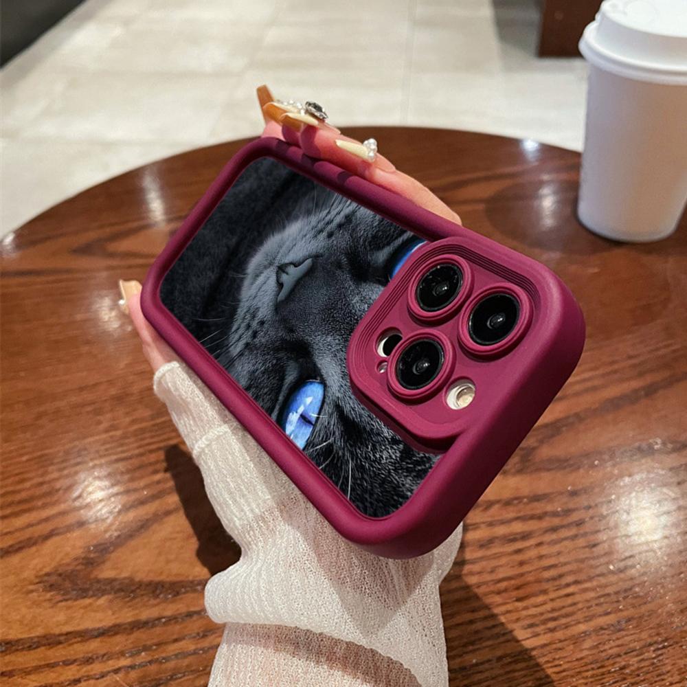 LZ3 Черный кот зеленые глаза силиконовый чехол для телефона Samsung A15 A35 S24 S23 Ultra S22 S21 Plus S20 FE A05 A06 A54 A55 A53 A14 M15 противоударный задний чехол