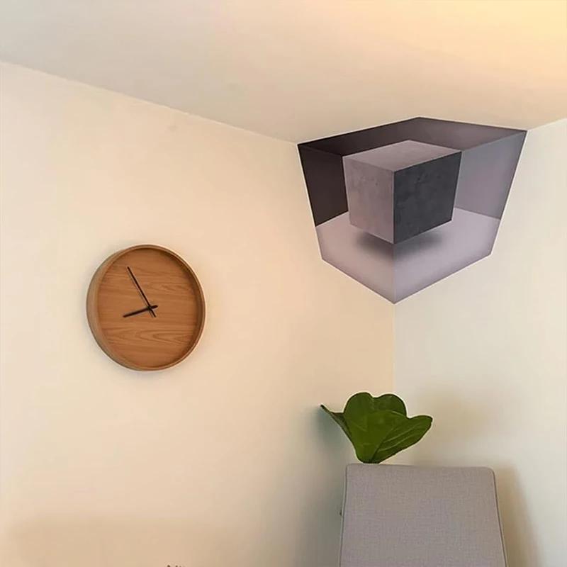 3D Наклейки на стену Невозможные углы Настенное искусство, меняющее реальность Иллюзорные Креативные 3D Наклейки на стену Домашний Декор