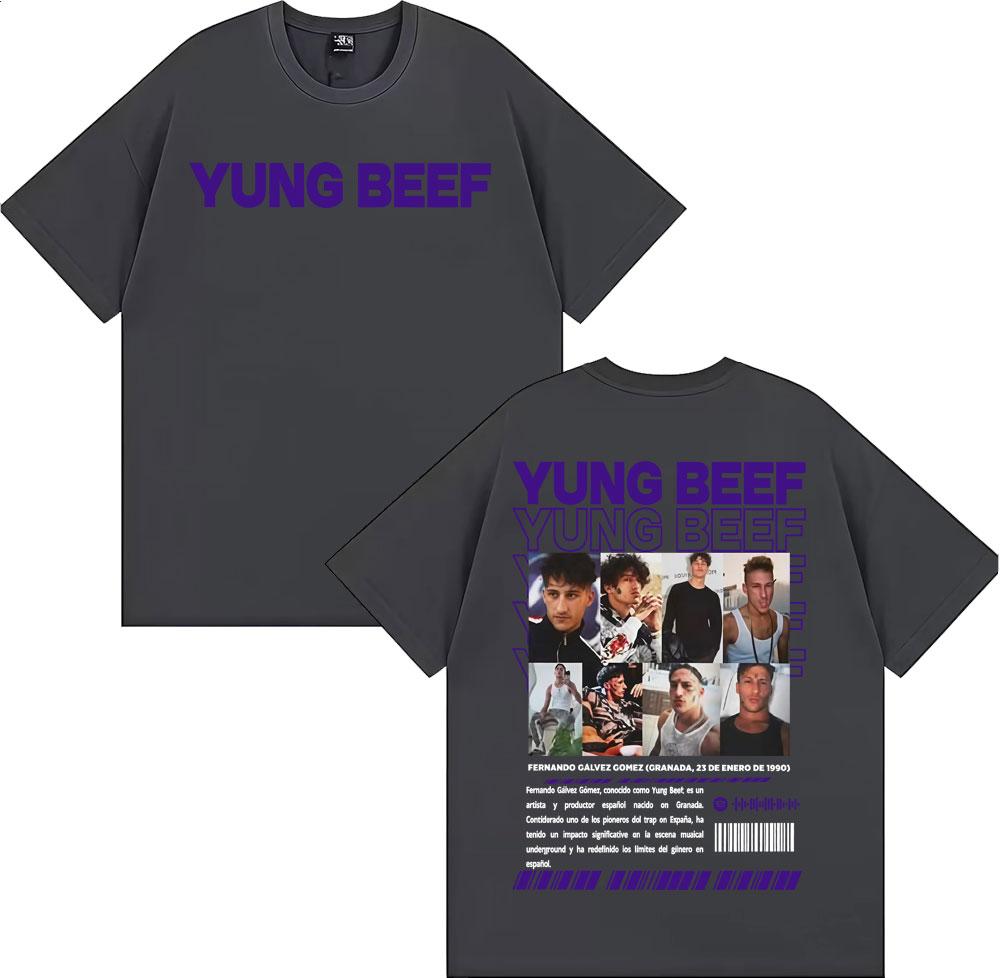 Rapper Yung Beef Album Tour Cover Merch Tshirts for Unisex Fashion Gothic Hip Hop T Shirt 100 Cotton Oversized Tshirt Streetwear