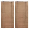 VidaXL Stores Roulants En Bambou 2 Pcs 100x160 Cm Marron