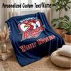 Sydney Roosters Custom Flannel Throw Blanket Print Your Name Text Soft Warm Blanket Holiday Present