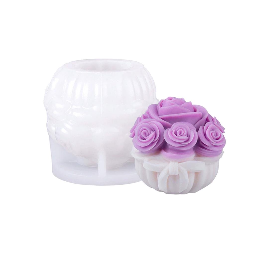 Flowers Candle Mould Silicone Molds Ornament Molds Castings Molds Handmade Plasters Molds Craft Supplies