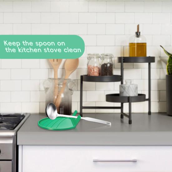 Креативная подставка для ложки из пищевого пластика, подставка для половника для соуса, нескользящий держатель кухонной утвари для столешниц, обеденных столов, отелей