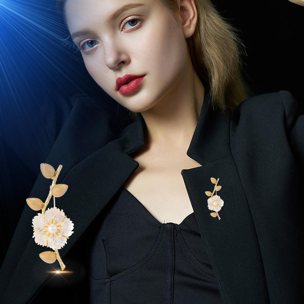 Senior Brooches Flower Leaf Brooch Pins for Women Suit Pendant Fashion Brooches Jewelry
