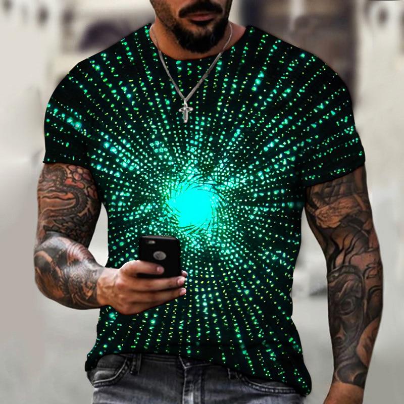 Unisex Vortex Graphic 3D Printed Men's T-Shirt For Men Summer Tops Short Sleeve Fashion Casual Oversized Tee Shi