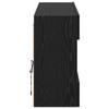 Wall Mounted TV Cabinet with LED Lighting Black Oak Effect 98.5 x 30 x 60.5 cm