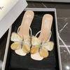 Retro Fairy Wind Butterfly Drag Girl 2025 New Niche Fairy Thick Heel Sandals Sandals Comfortable and Versatile Trend
