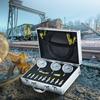 Hydraulic Pressure Test Kit, 250/400/600bar, 3 Gauges 11 Test Couplings 3 Test Hoses, Excavator Hydraulic Test Gauge Set with Portable Carrying Case