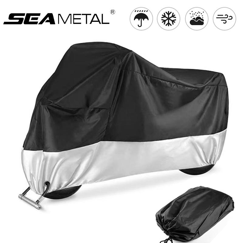 SEAMETAL Чехол для мотоцикла Мотоциклетная водонепроницаемая уличная сумка для хранения Сверхпрочный мотоциклетный скутер Защитный чехол-укрытие с отверстиями для замка