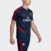 Adidas Тренировочная повседневная футболка с коротким рукавом для мужчин, темно-синяя EH5700