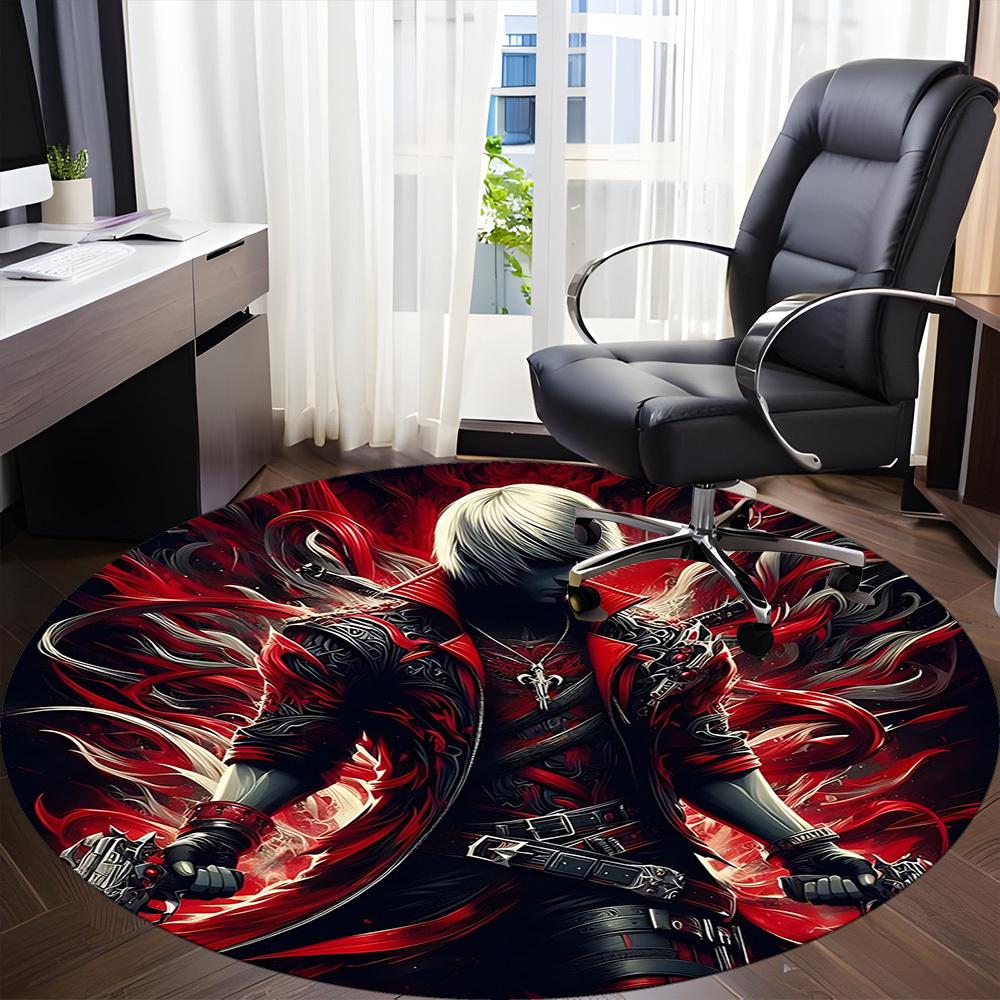 1pc Devil May CryChair Carpet for Office, Non-slip, Soft and Durable Office Rug for Interior Decoration, Perfect for Office yy250925104