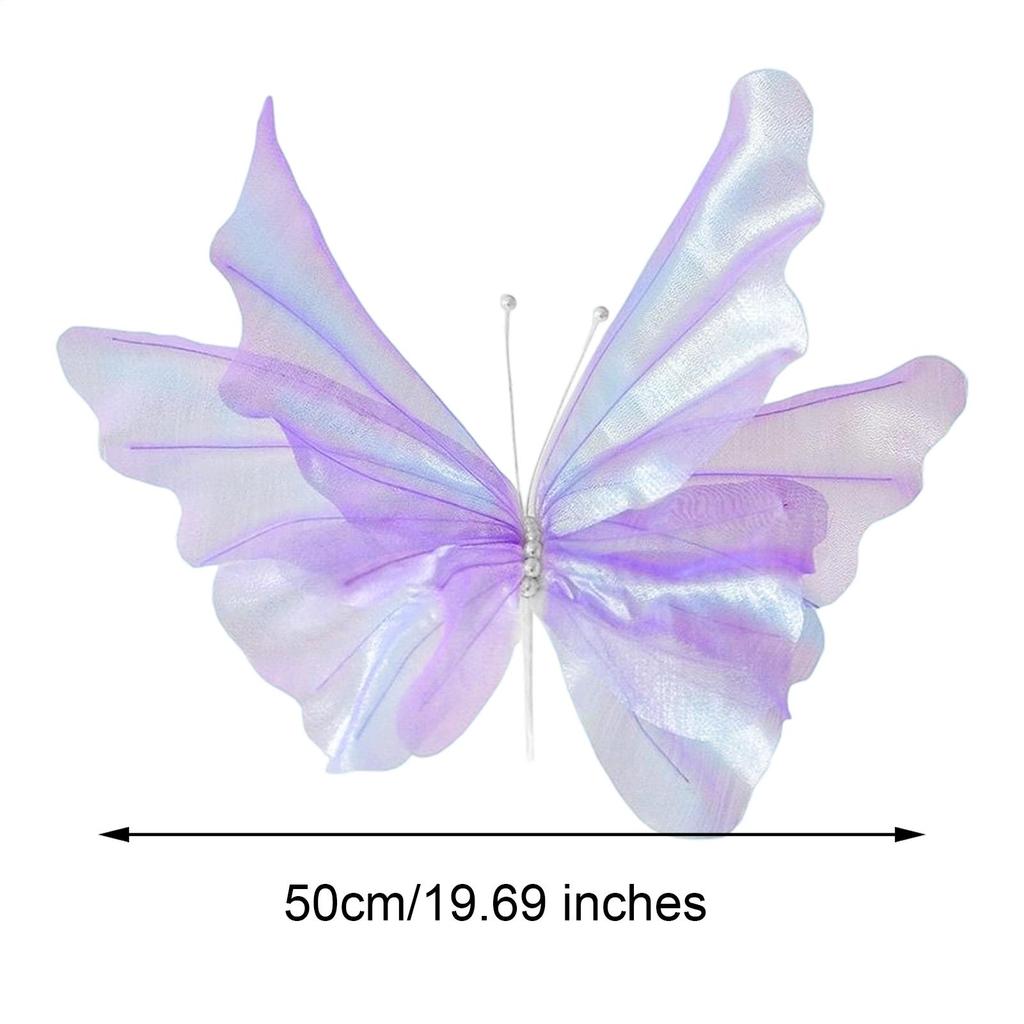 Large Butterfly Party Decor Silk Realistic Dreamy Party Decor 3D Large Butterfly For Porch Arch Window Door Fence Dining Room