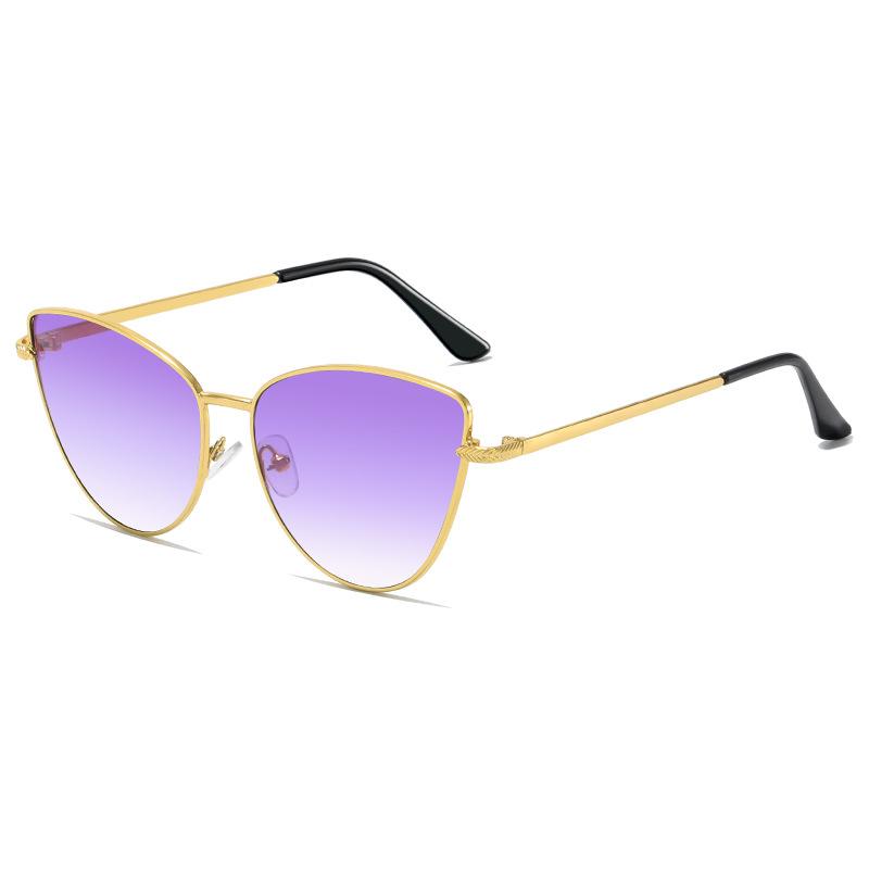 Сексуальные маленькие винтажные солнцезащитные очки «кошачий глаз», женские винтажные солнцезащитные очки, женские солнцезащитные очки «кошачий глаз», очки в металлической оправе