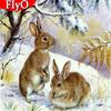 Алмазная картина Зимняя полная квадратная Новое поступление Алмазная вышивка Кролик Животное Мозаика Подарок ручной работы