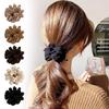 Women Elegant Solid Flods Plush Soft Elastic Hair Bands Hair Ponytail Elastic Accessories Fashi B8X6