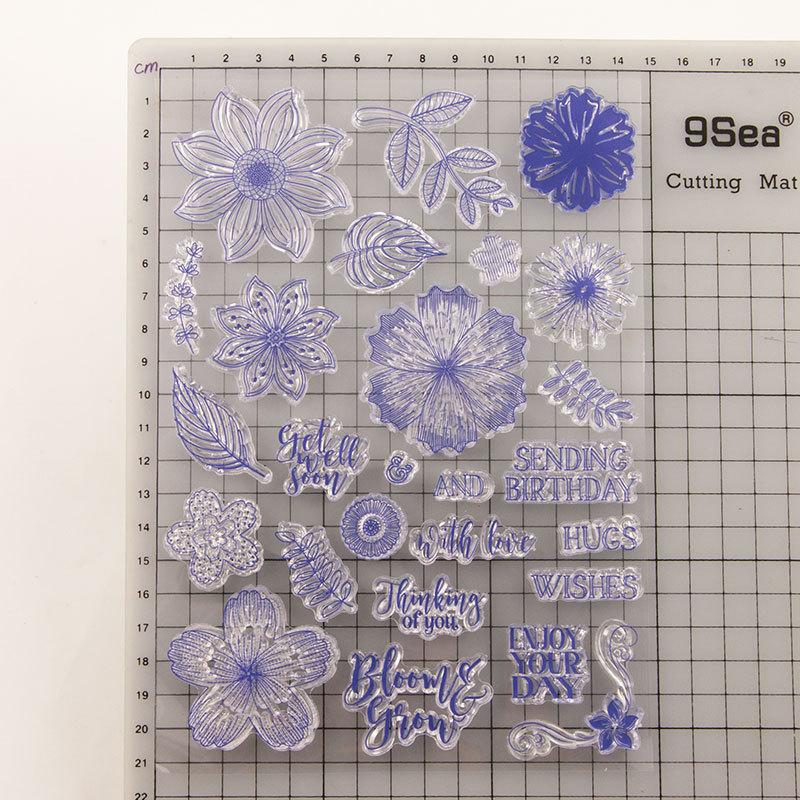 Leaf Flower Branch Transparent Silicone Clear Stamps for Seal DIY Scrapbooking Photo Album Decor Art Plant