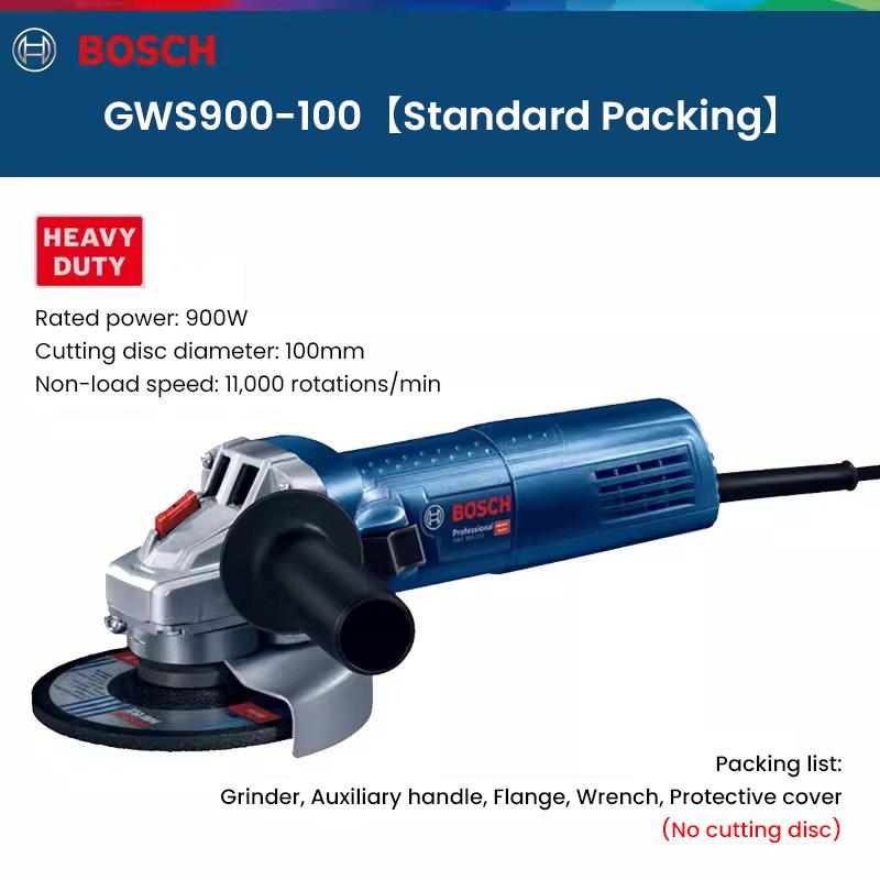 Bosch Угловая шлифовальная машина GWS 900 Профессиональная угловая шлифовальная машина для тяжелых условий эксплуатации Компактная крышка головки, экономящая 40% пространства, подходит для работы в узких пространствах