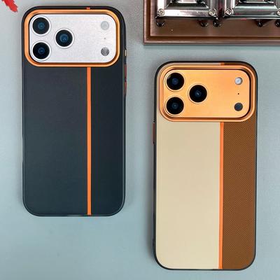 Трехцветный кожаный пэчворк с магнитным кольцом MagSafe Чехол для iPhone 17 Pro Max 17 Pro Air 16 pro 15 14 Защитная крышка для объектива