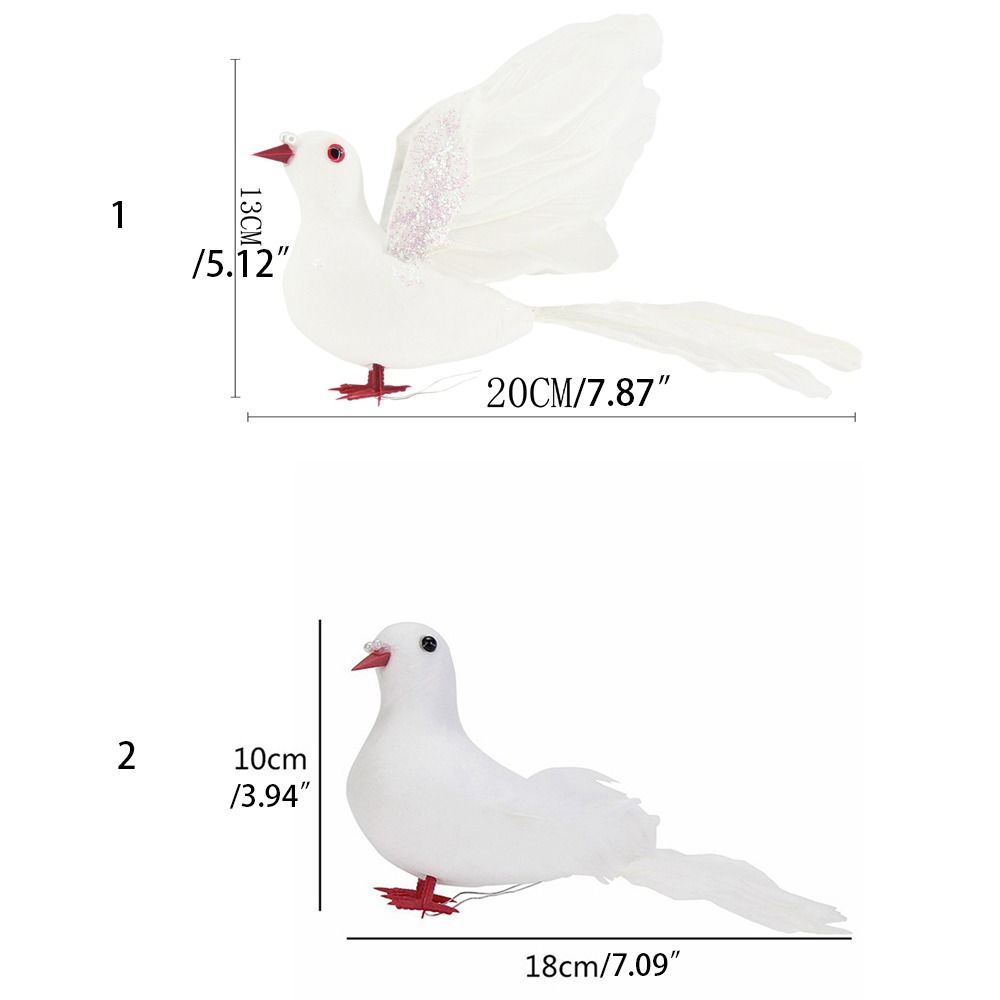 Spread Wings Peace Dove Bird Simulation Dove Creative White Pigeon  Garden