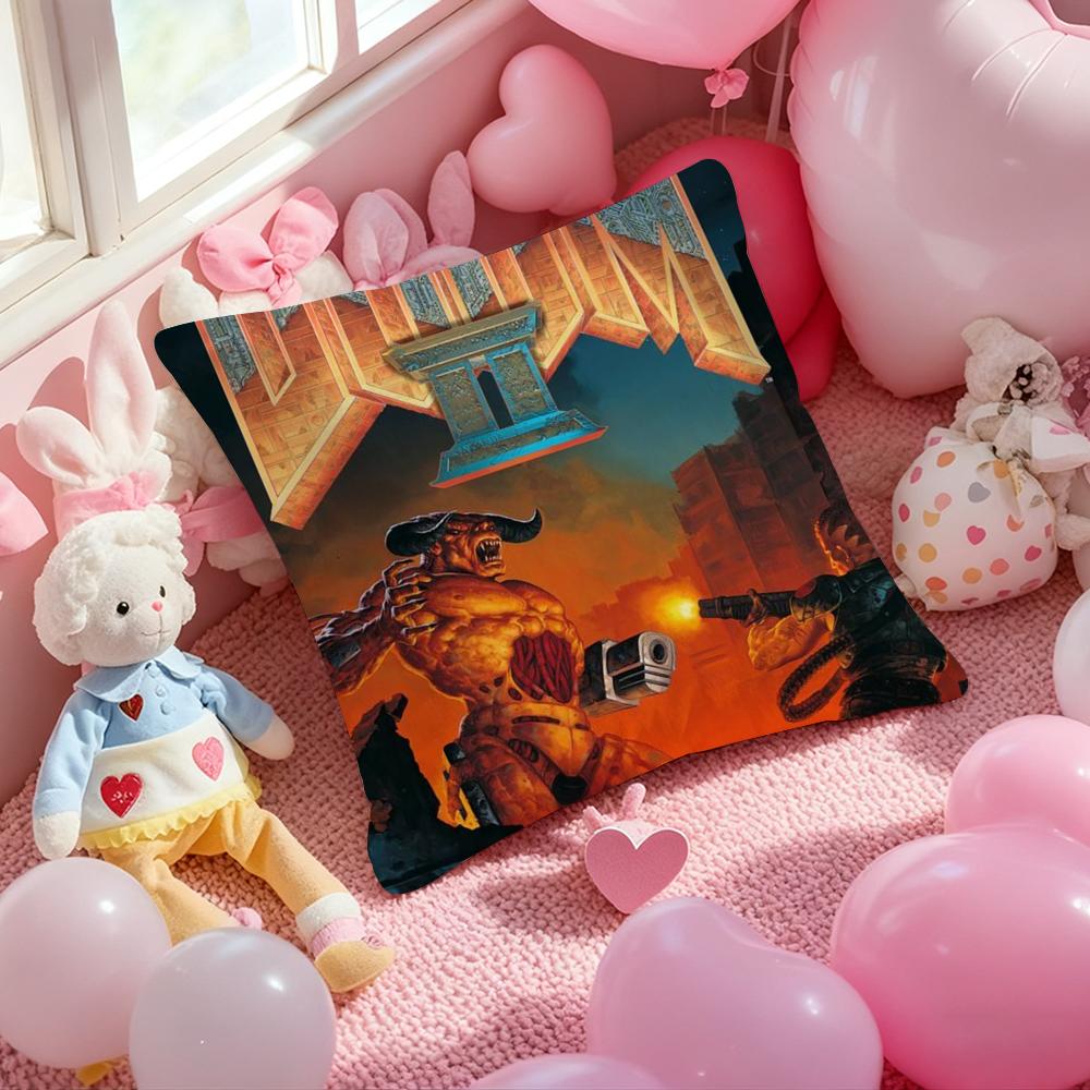 D-Doom E-Eternal Крутой Игровой Чехол на Подушку с Принтом Наволочка для Гостиной Дивана и Декора Спальни