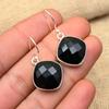 Awesome Black Spinel Gemstone Handmade 925 Solid Sterling Silver Jewelry Earrings For Her