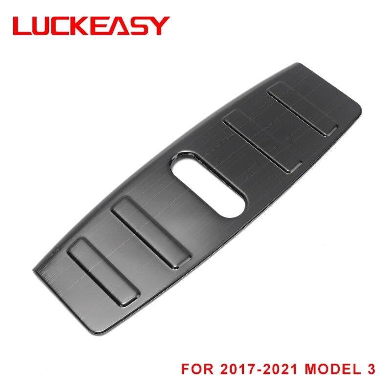 LUCKEASY модификация для модели Tesla 3 года, защита порога автомобиля, украшение для порога, защитная доска для багажника из нержавеющей стали