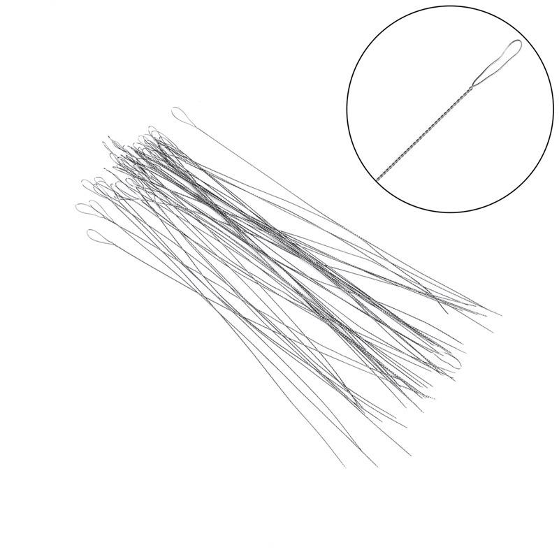 Иглы из нержавеющей стали с витым ушком для изготовления украшений ручной работы: браслетов, ожерелий, подвесок и для рукоделия