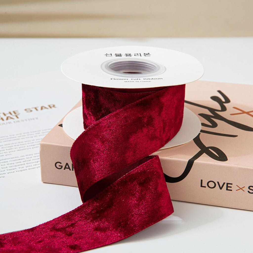 Reflective Pressed Edge Ribbon Decorative Holiday Party Ribbon Satin Lined Ribbon Soft For New Year Decoration Christmas Wedding