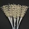 10Pcs/Set Flower Bunch Ravishing for Living Room No Withering Stems Handmade Faux Pearl Bead Spray Wedding Bouquet Beautiful