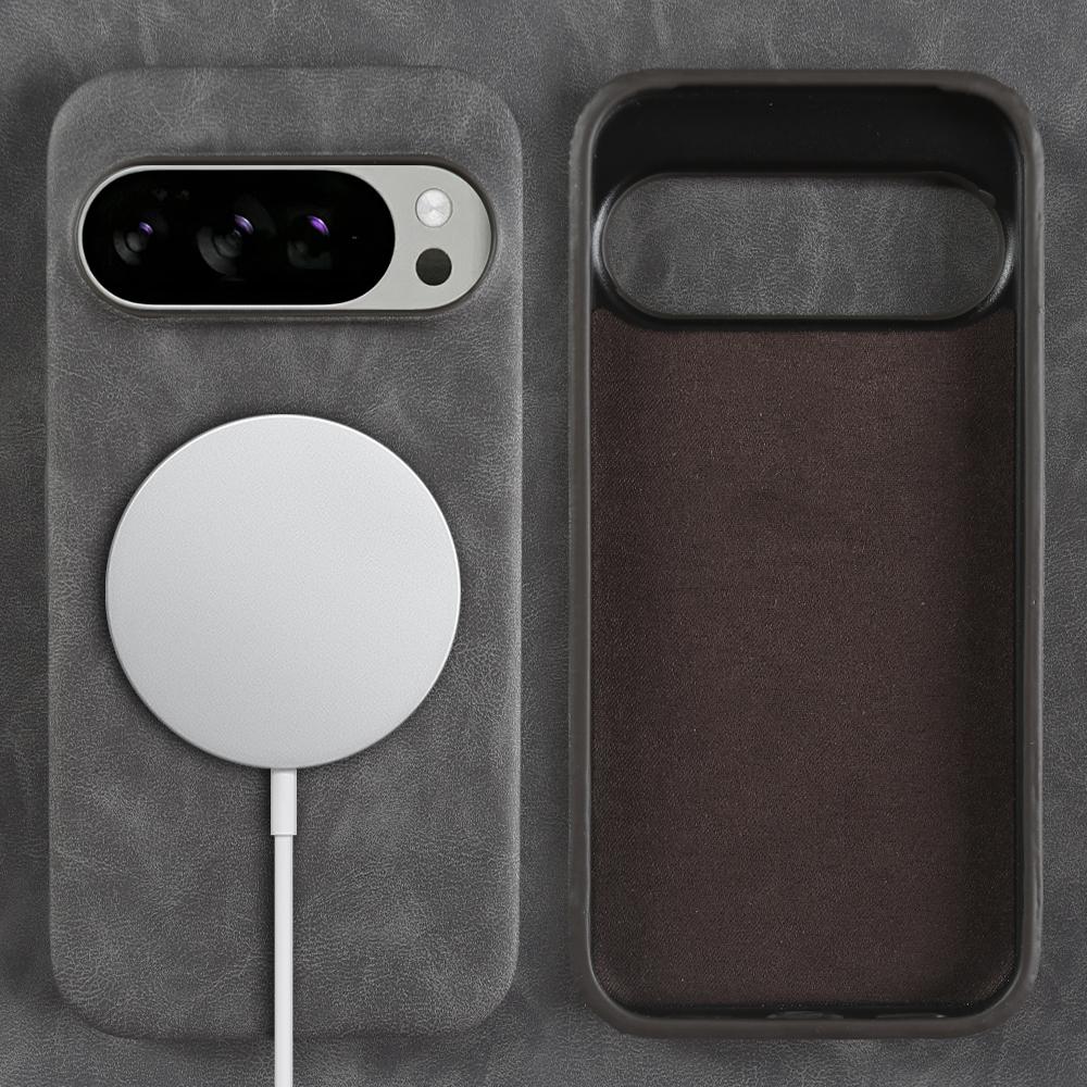 Для чехла Magsafe Для Google Pixel 10 Pro XL 10A 9 Pro XL 9A 8 Pro 8A 7A 6A 5A 5 6 7 Pro Премиальный кожаный чехол Задняя крышка телефона