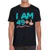 Мне 49 + 1 Средний палец Смешной 50-й День Рождения Смешной Слоган Шутка Вечеринка по случаю Дня Рождения Мужская Футболка Топ