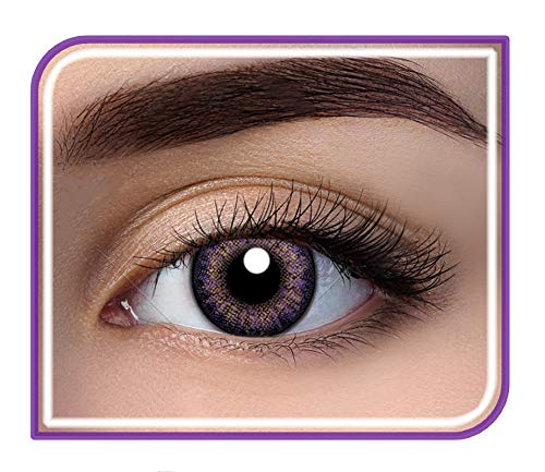 Aryan Quaterly (3 Month) Zero Power Colour Contact Lens (Pack Of 2 Lenses, WildViolet)