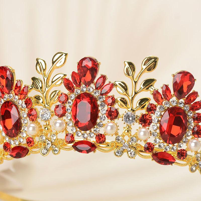 Baroque Bridal Crown Forest Retro Crystal Tiara Crown Jewelry Hair Accessories