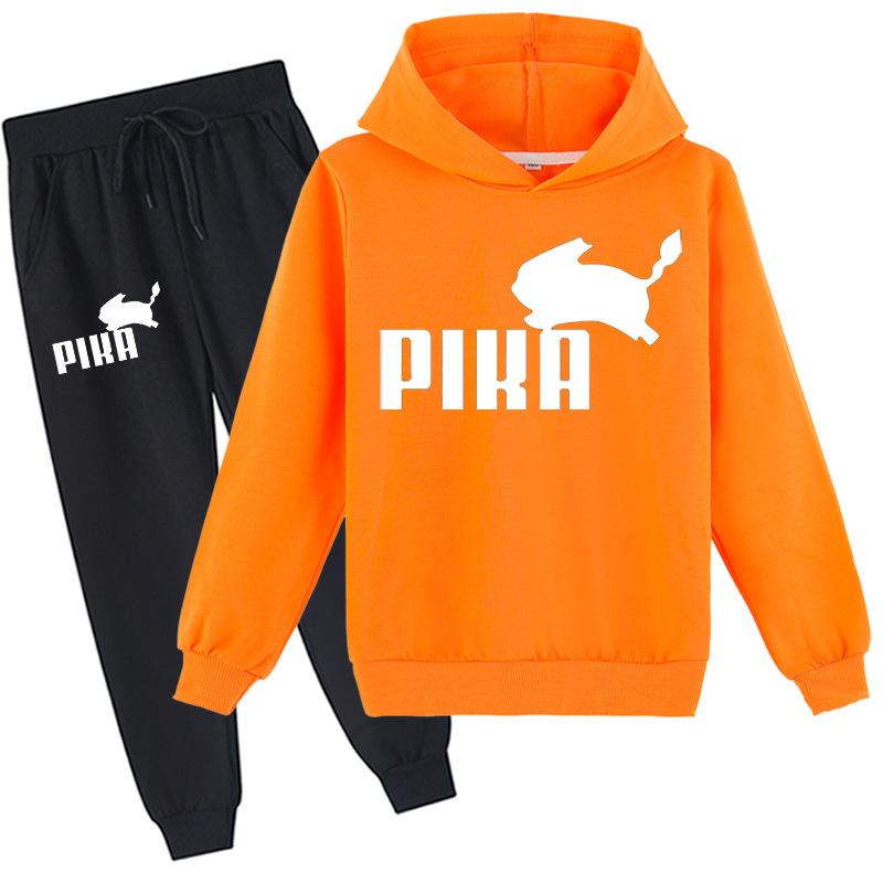 Детские осенне-зимние джемперы с рисунком Пикачу и рисунком покемонов, топы, детский свитер с капюшоном, комплект 100-170 см