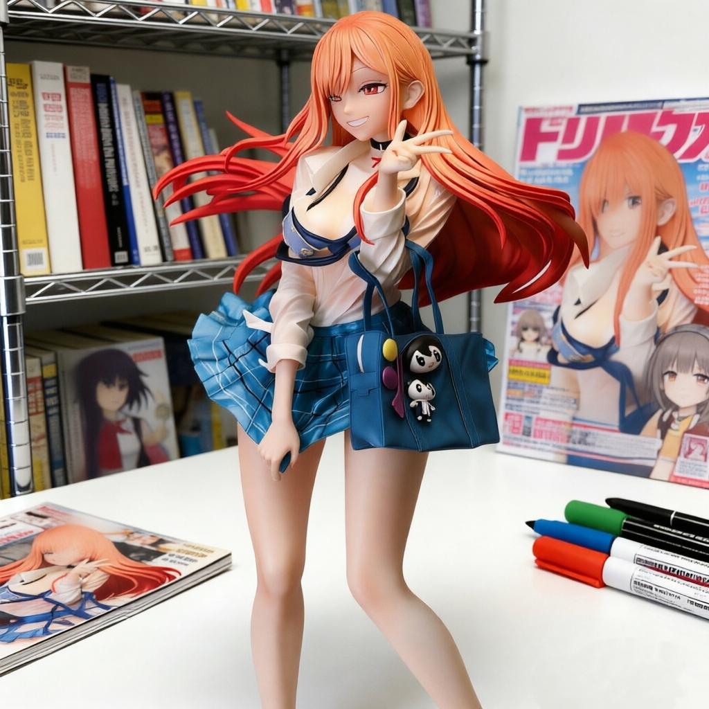 1/6 Scale Kitagawa Marin Figure - My Dress-Up Darling Collectible Anime Statue | High-Quality PVC Model with Display Base Toys