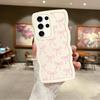Чехол для Samsung Galaxy S22 Ultra S23 Plus S24 S20 FE S25+ S21 S24+ S25 Мягкий чехол для телефона Модный розовый бант